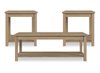 Eleanor 48” Contemporary 3-Pack Coffee + 2 End Tables - Brown | Ensemble de 3 tables contemporaines Eleanor de 48 po, table à café et 2 tables de bout - brun