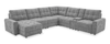 Scott Living Elevate Modular 7-Piece Left-Facing Chenille Fabric Power Reclining and Sliding Sectional - Grey | Sofa sectionnel modulaire à coulissement et inclinaison électriques de gauche Elevate de Scott Living 7 pièces en tissu de chenille - gris