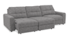 Scott Living Elevate Modular 115" Chenille Fabric Sofa with Power Sliding - Grey | Sofa modulaire Elevate de Scott Living de 115 po en tissu en chenille avec coulissement électrique - gris