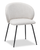 Evita Dining Chair with Cushion Fabric Seat & Back, Metal – Beige