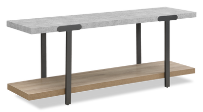Felicity 60” TV Stand with Cable Management for TVs up to 65”– Natural & Faux Stone | Meuble pour téléviseur Felicity de 60 po avec système de gestion des câbles pour téléviseurs jusqu’à 65 po - naturel et imitation de pierre