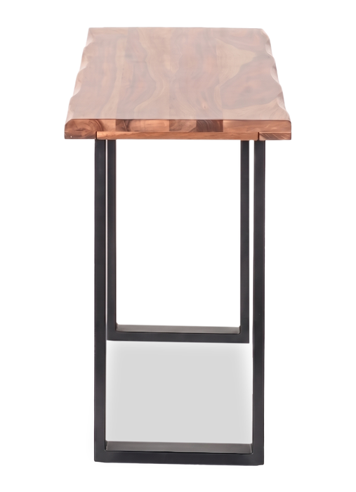 Fletcher 51” Contemporary Sofa Table with Iron Frame - Brownstone