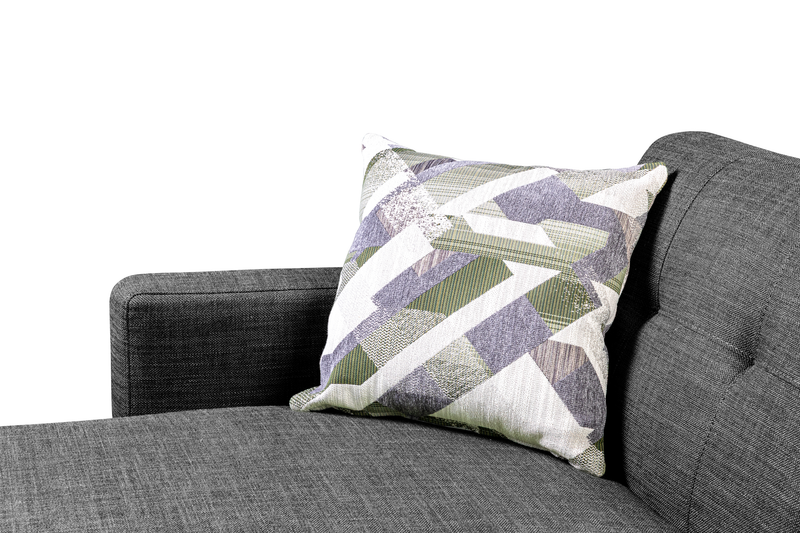 Kort & Co. Freeman 2-Piece Left-Facing Sectional with Wood Legs – Charcoal Grey