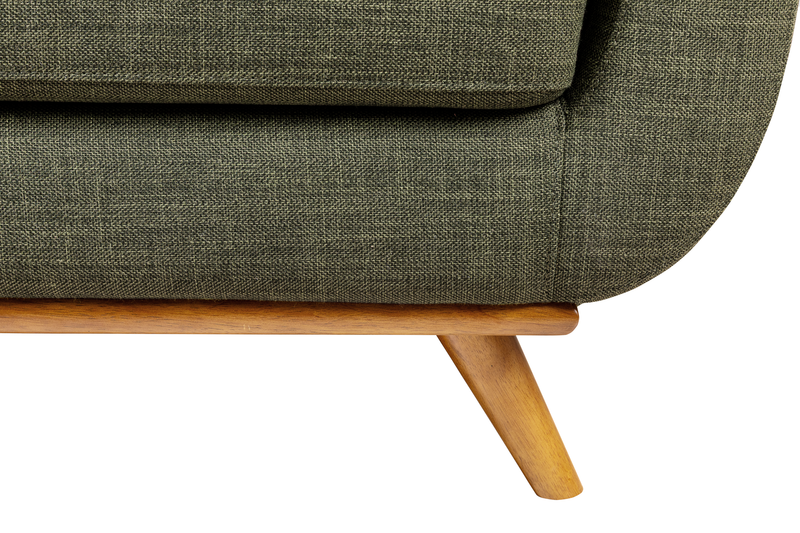 Kort & Co. Freeman 2-Piece Left-Facing Sectional with Wood Legs – Avocado Green