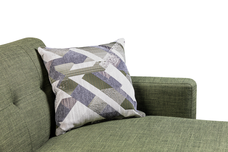 Kort & Co. Freeman 2-Piece Right-Facing Sectional with Wood Legs – Avocado Green