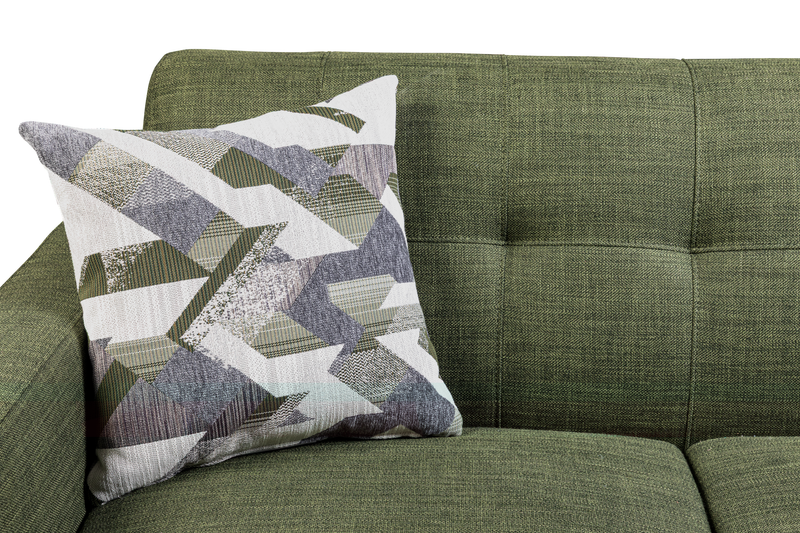 Kort & Co. Freeman 2-Piece Right-Facing Sectional with Wood Legs – Avocado Green