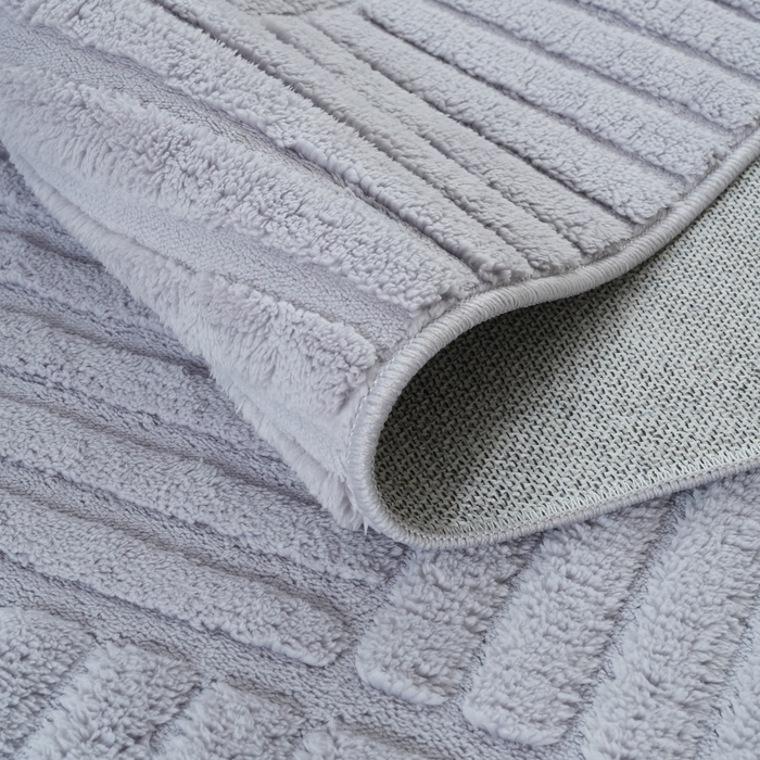 Geo Grey Washable Area Rug - 5’ x 7’ 