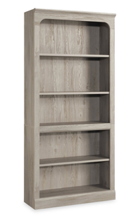 Halston 33.7” 5-Shelf Bookcase with Adjustable Shelves – Chalked Chestnut  