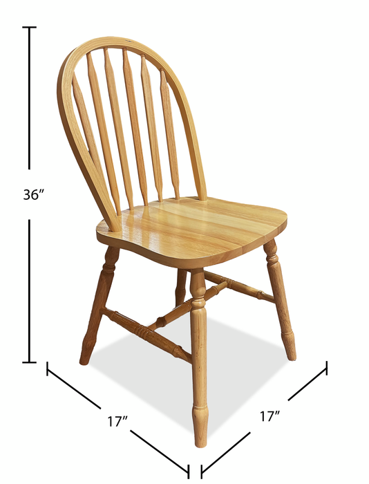Hana Dining Chair, Wood, Slat-Back - Natural