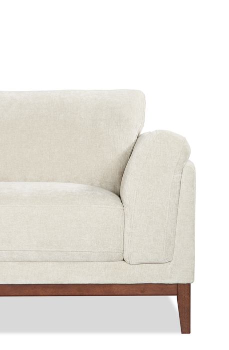Horizon 2-Piece Left-Facing Fabric Sectional with Wood Base and Legs - Stone