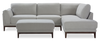 Horizon 44.09\" Fabric Ottoman - Grey