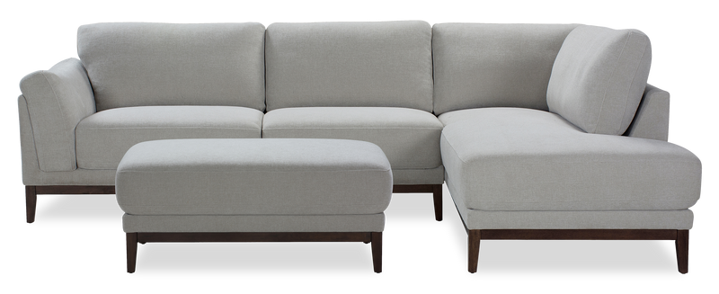 Horizon 44.09\" Fabric Ottoman - Grey