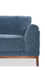 Horizon 2-Piece Left-Facing Fabric Sectional with Wood Base and Legs - Navy | Sofa sectionnel de gauche Horizon 2 pièces en tissu avec base et pattes en bois - bleu marine