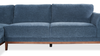 Horizon 2-Piece Left-Facing Fabric Sectional with Wood Base and Legs - Navy | Sofa sectionnel de gauche Horizon 2 pièces en tissu avec base et pattes en bois - bleu marine