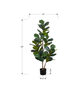 49” Artificial Indoor Fiddle Tree in 5” Pot  | Figuier lyre artificiel de 49 po en pot de 5 po pour l’intérieur