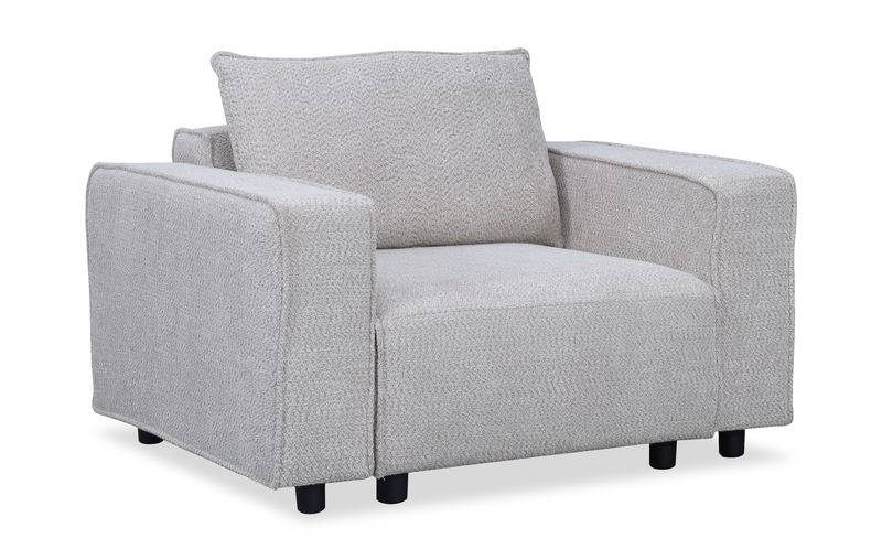 Infinity Modular Chenille Fabric Accent Chair – Light Grey 