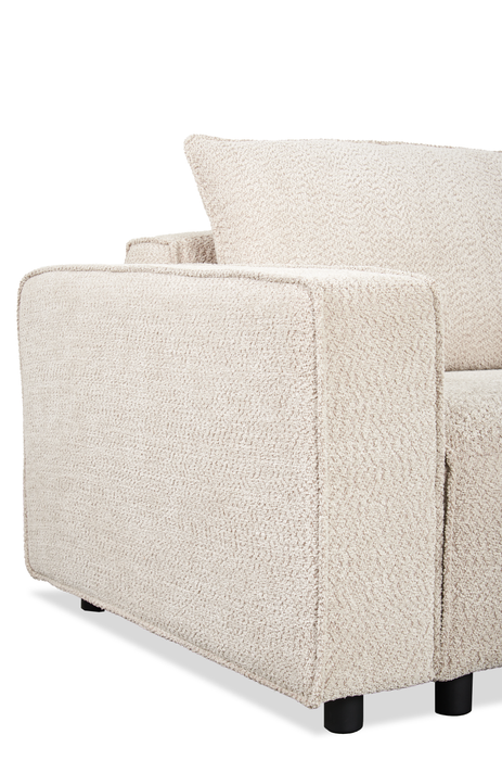 Infinity 2-Piece Modular Chenille Fabric Loveseat – Taupe