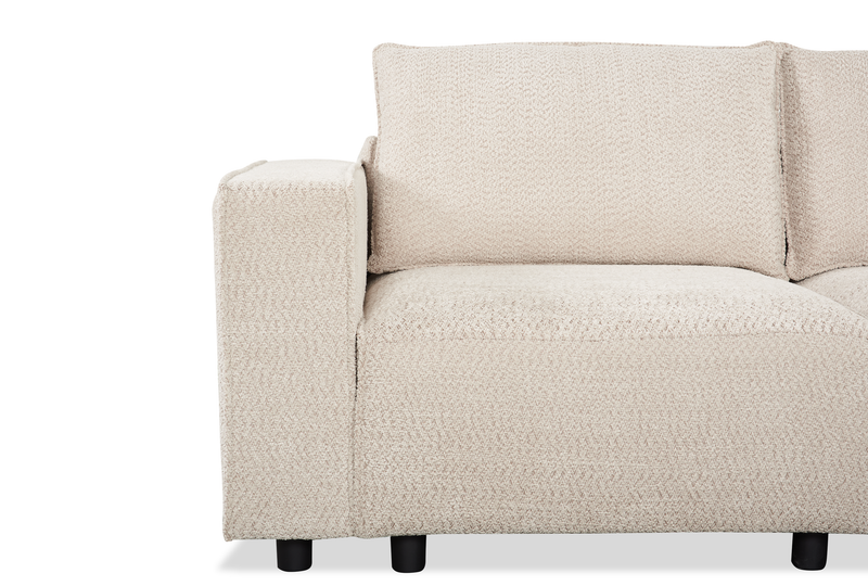 Infinity 2-Piece Modular Chenille Fabric Loveseat – Taupe