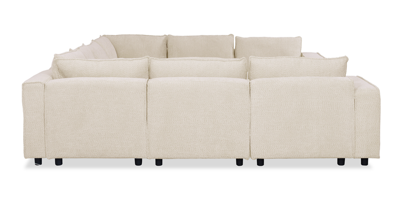 Infinity Modular 8-Piece Chenille Fabric Sofa Sectional – Taupe