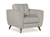 Iverly 38” Linen-Look Fabric Chair with Removable Back Cushion -Sand
