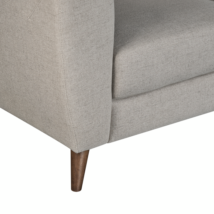 Iverly 84” Linen-Look Fabric Sofa with Removable Back Cushions – Sand