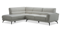Kyrie 2-Piece Left-Facing Linen-Look Fabric Sectional - Taupe
