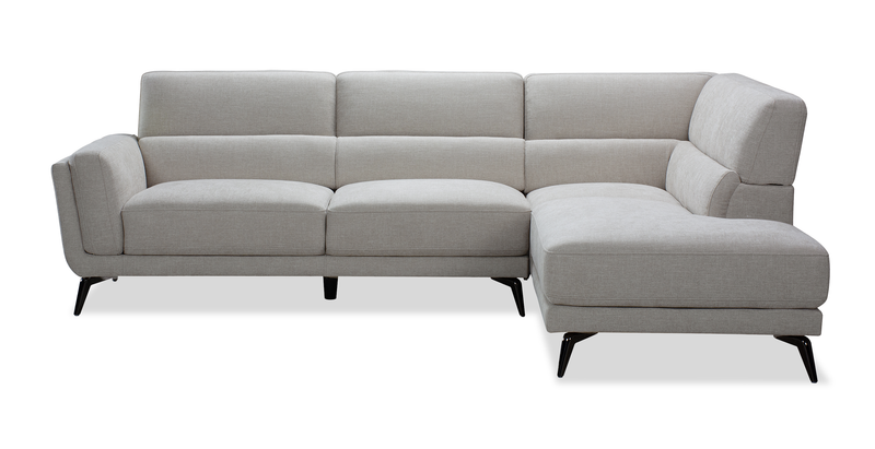 Kyrie 2-Piece Right-Facing Linen-Look Fabric Sectional - Taupe