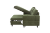 Laval 2-Piece Left-Facing Fabric Sleeper Sectional with Storage Chaise - Green | Sofa-lit sectionnel de gauche Laval 2 pièces en tissu avec fauteuil long de rangement - vert