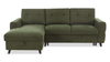 Laval 2-Piece Left-Facing Fabric Sleeper Sectional with Storage Chaise - Green | Sofa-lit sectionnel de gauche Laval 2 pièces en tissu avec fauteuil long de rangement - vert