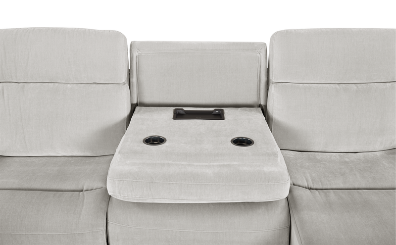 Shaquille O’Neal Home Legacy 3-Piece Right-Facing Power Reclining Sectional with Shaq-o-pedic Comfort - Grey 