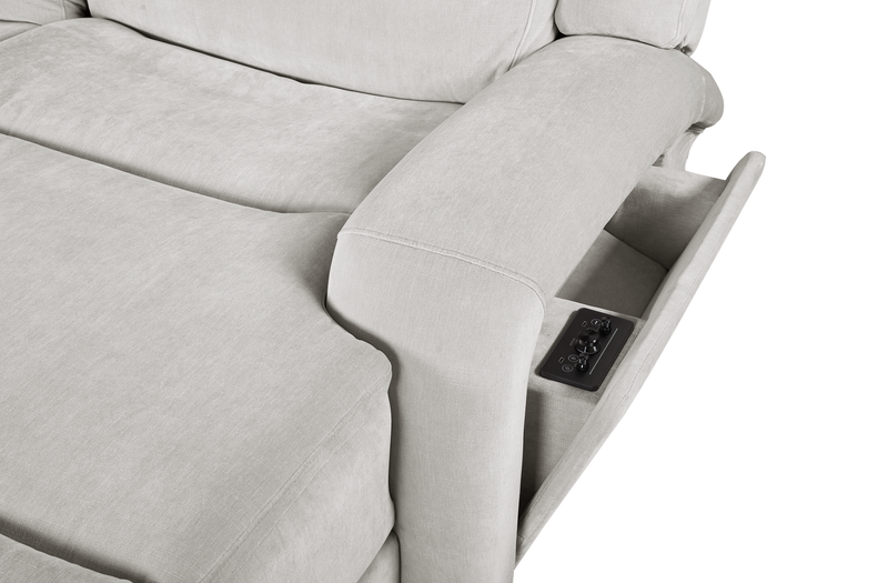 Shaquille O’Neal Home Legacy 3-Piece Right-Facing Power Reclining Sectional with Shaq-o-pedic Comfort - Grey 