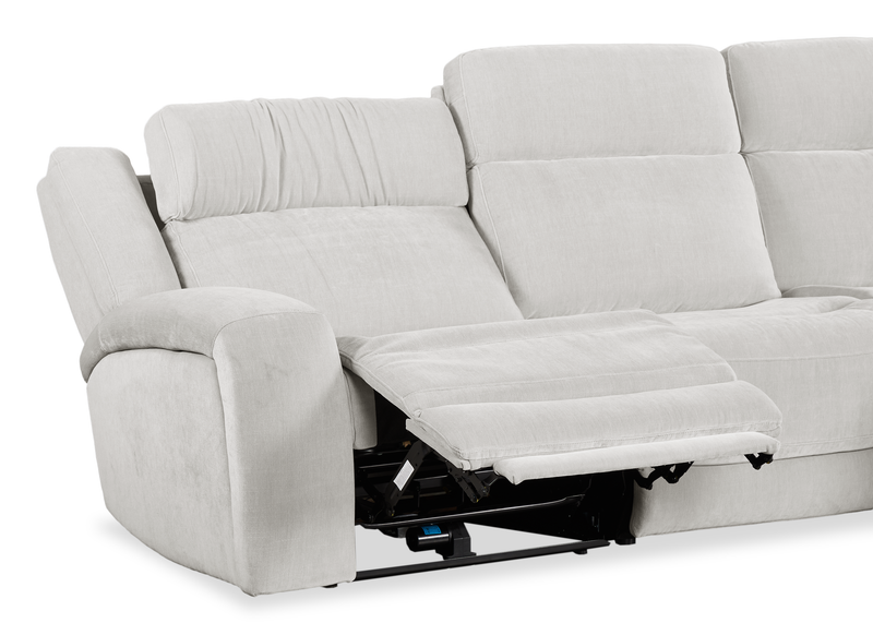 Shaquille O’Neal Home Legacy 3-Piece Right-Facing Power Reclining Sectional with Shaq-o-pedic Comfort - Grey 
