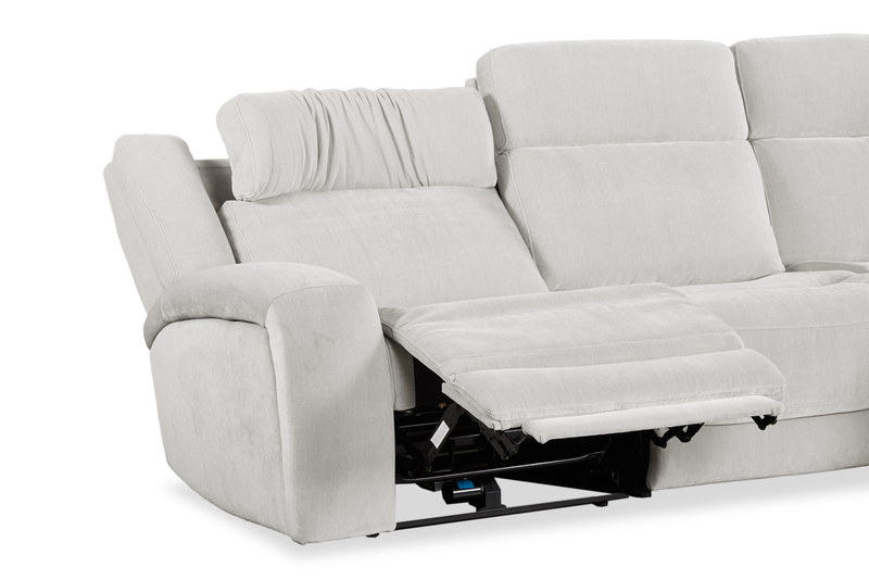 Shaquille O’Neal Home Legacy 3-Piece Right-Facing Power Reclining Sectional with Shaq-o-pedic Comfort - Grey 