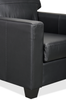 Made in Canada Lennox 35” Genuine Leather Accent Chair with Removable Cushions - Black | Fauteuil d’appoint Lennox de 35 po fabriqué au Canada en cuir véritable avec coussins amovibles - noir