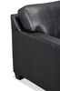 Made in Canada Lennox 57” Genuine Leather Loveseat with Removable Cushions - Black | Causeuse Lennox de 57 po fabriquée au Canada en cuir véritable avec coussins amovibles - noire