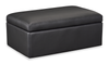 Made in Canada Lennox 40” Genuine Leather Storage Ottoman - Black | Pouf de rangement Lennox de 40 po fabriqué au Canada en cuir véritable - noir