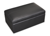 Made in Canada Lennox 40” Genuine Leather Storage Ottoman - Black | Pouf de rangement Lennox de 40 po fabriqué au Canada en cuir véritable - noir