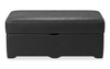 Made in Canada Lennox 40” Genuine Leather Storage Ottoman - Black | Pouf de rangement Lennox de 40 po fabriqué au Canada en cuir véritable - noir