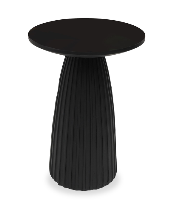 Lila 17.5\" Modern End Table – Matte Black