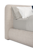 Luka Upholstered Platform Bed in Grey Polyester Fabric, Modern - Queen Size | Lit plateforme rembourré Luka en tissu de polyester gris, moderne – format grand lit