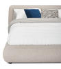 Luka Upholstered Platform Bed in Grey Polyester Fabric, Modern - Queen Size | Lit plateforme rembourré Luka en tissu de polyester gris, moderne – format grand lit