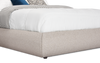 Luka Upholstered Platform Bed in Grey Polyester Fabric, Modern - Queen Size | Lit plateforme rembourré Luka en tissu de polyester gris, moderne – format grand lit
