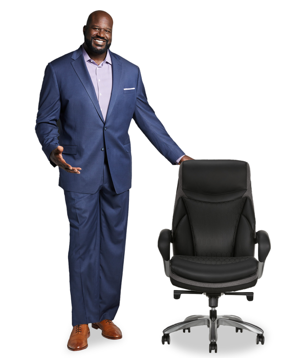 Shaquille O’Neal Home Maximos 29.5” High Back Executive Office Chair with Extended Headrest – Black