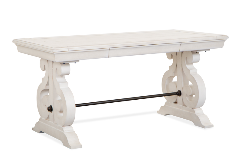Milson 62\" Writing Desk with Storage - Alabaster