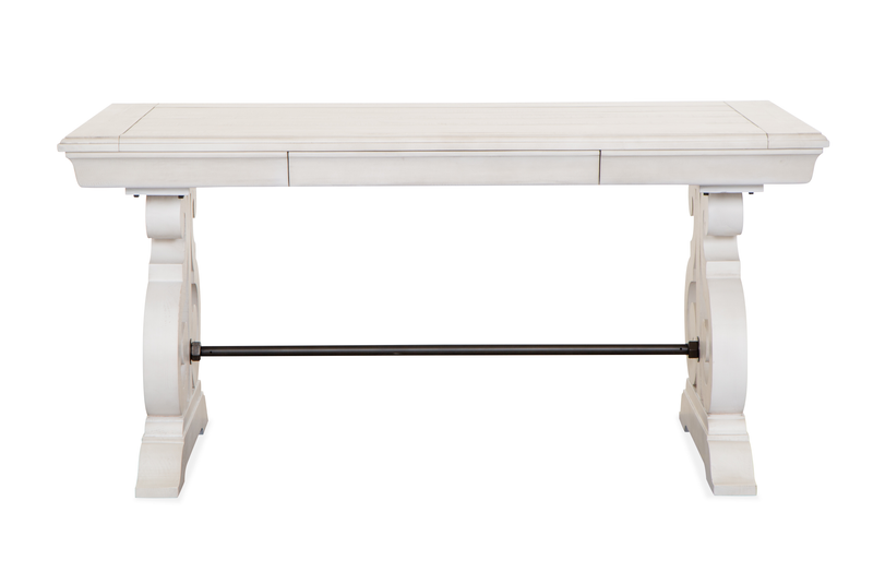 Milson 62\" Writing Desk with Storage - Alabaster