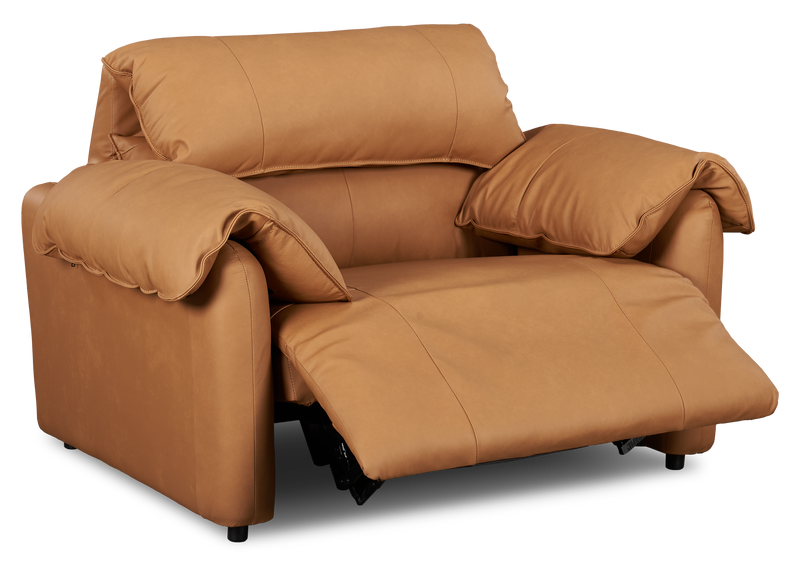 Momento 54\" Genuine Leather Power Reclining Chair – Caramel