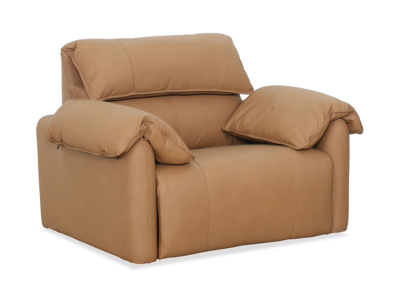 Momento 54\" Genuine Leather Power Reclining Chair – Caramel