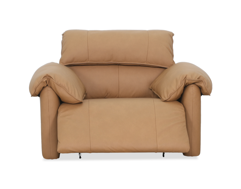 Momento 54\" Genuine Leather Power Reclining Chair – Caramel