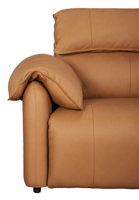Momento 90\" Genuine Leather Power Reclining Sofa – Caramel