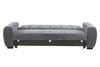 Moonlight Fabric Full-Size Sleeper Sofa with Removable Back Cushions –Mineral   | Sofa-lit double Moonlight po en tissu avec coussins de dossier amovibles - minéral